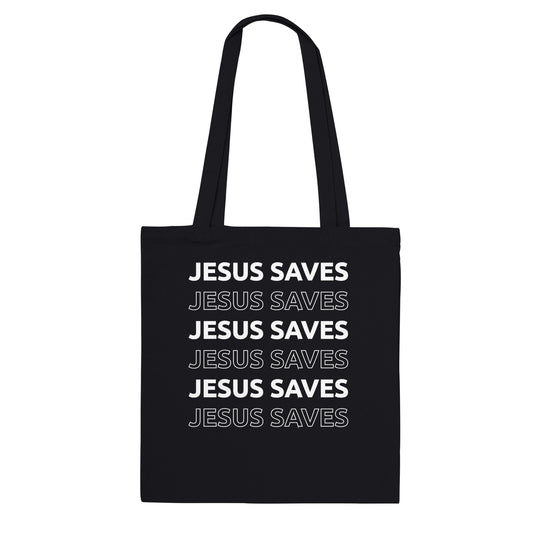 Jesus Saves Premium Tote Bag